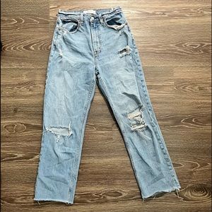 Abercrombie and fitch curvy love ripped jeans